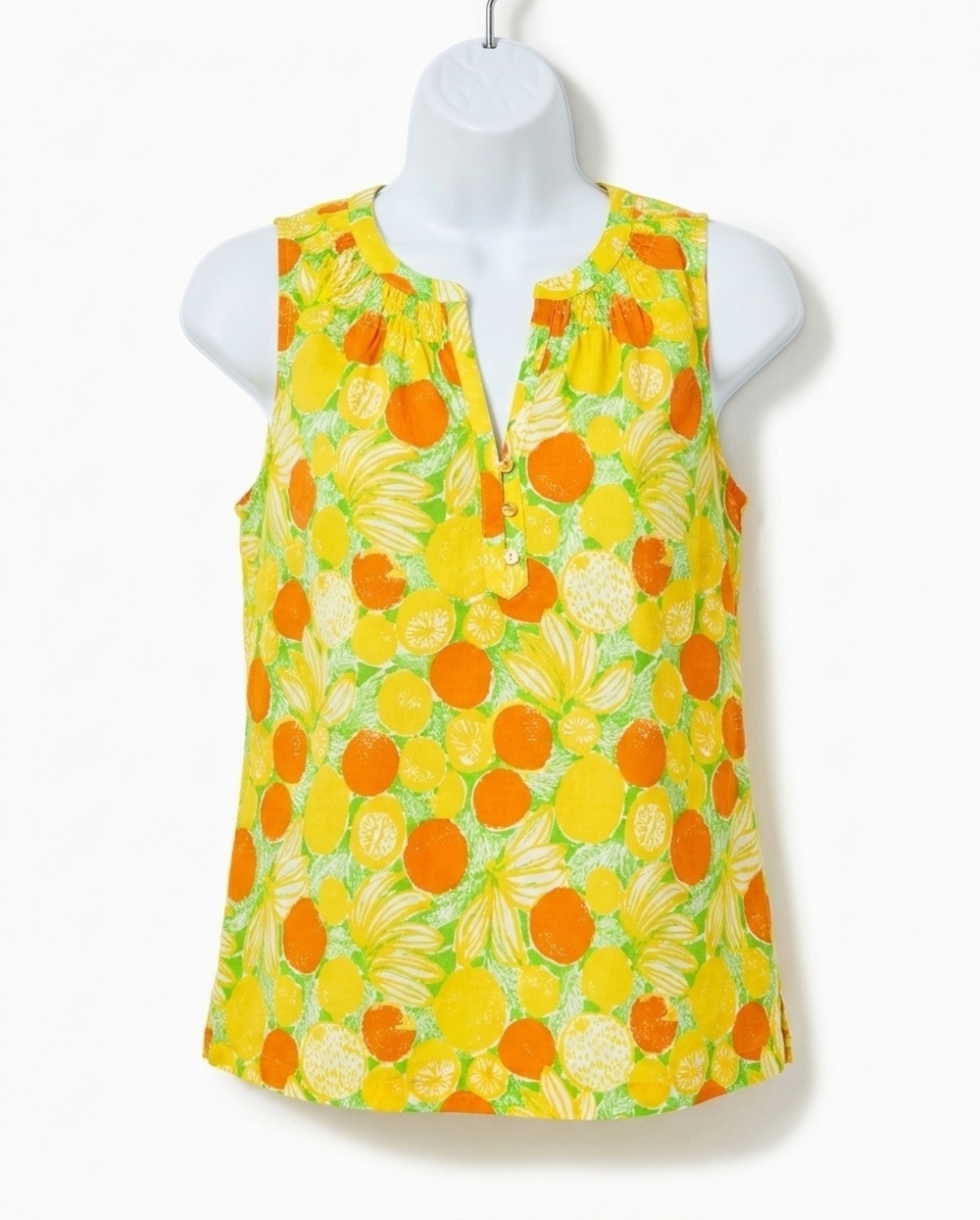 NEW LILLY PULITZER essie knit sleeveless top in island palm zesty
